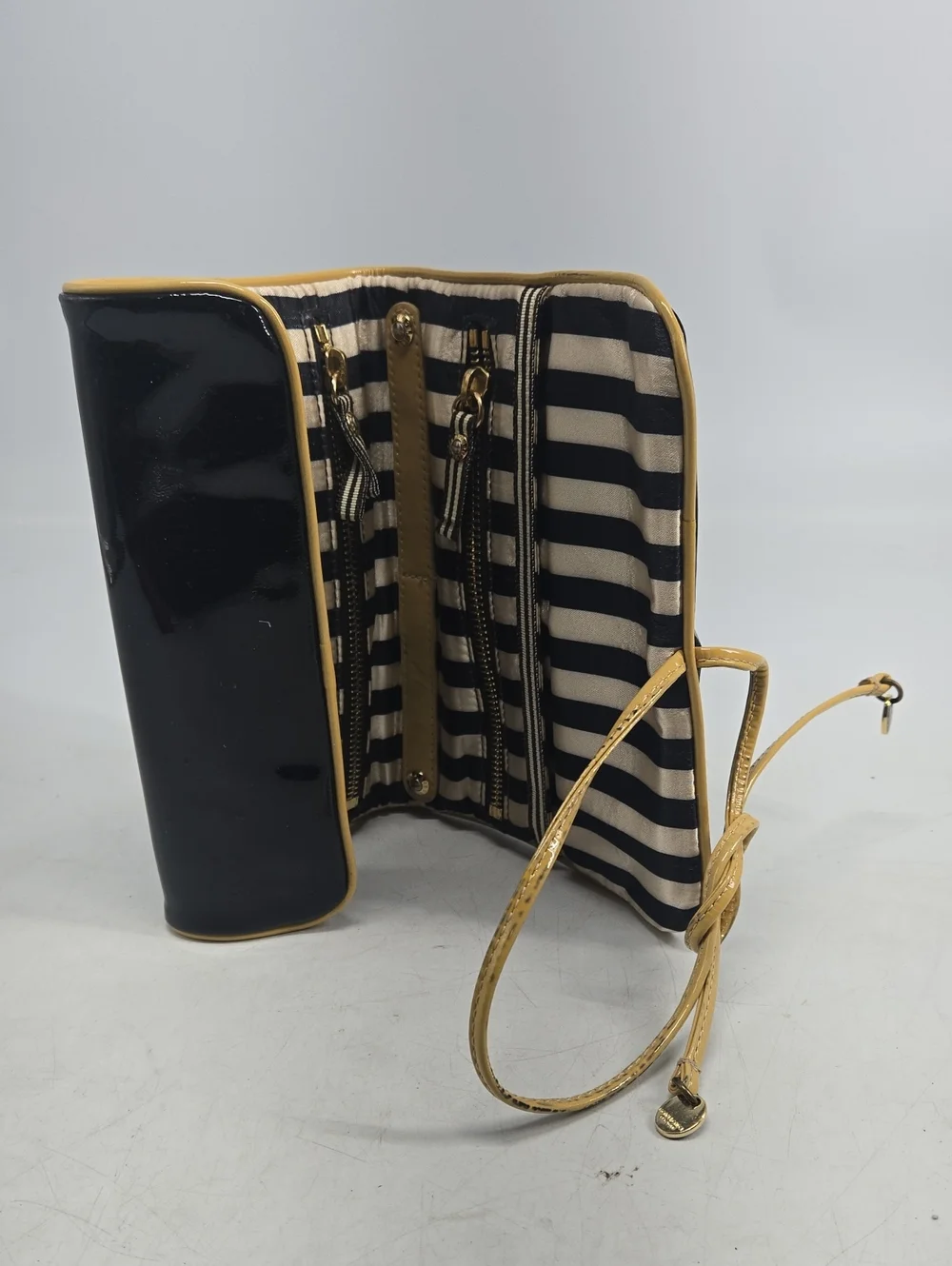 Henri Bendel Black Patent Beauty Bag
